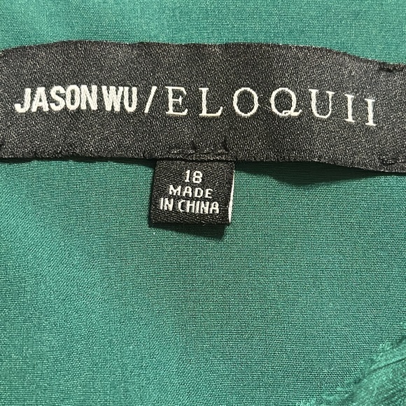 JASON WU Eloquii So Little Thyme Midi Floral Print Green Dress Size 18 Party - Picture 5 of 8